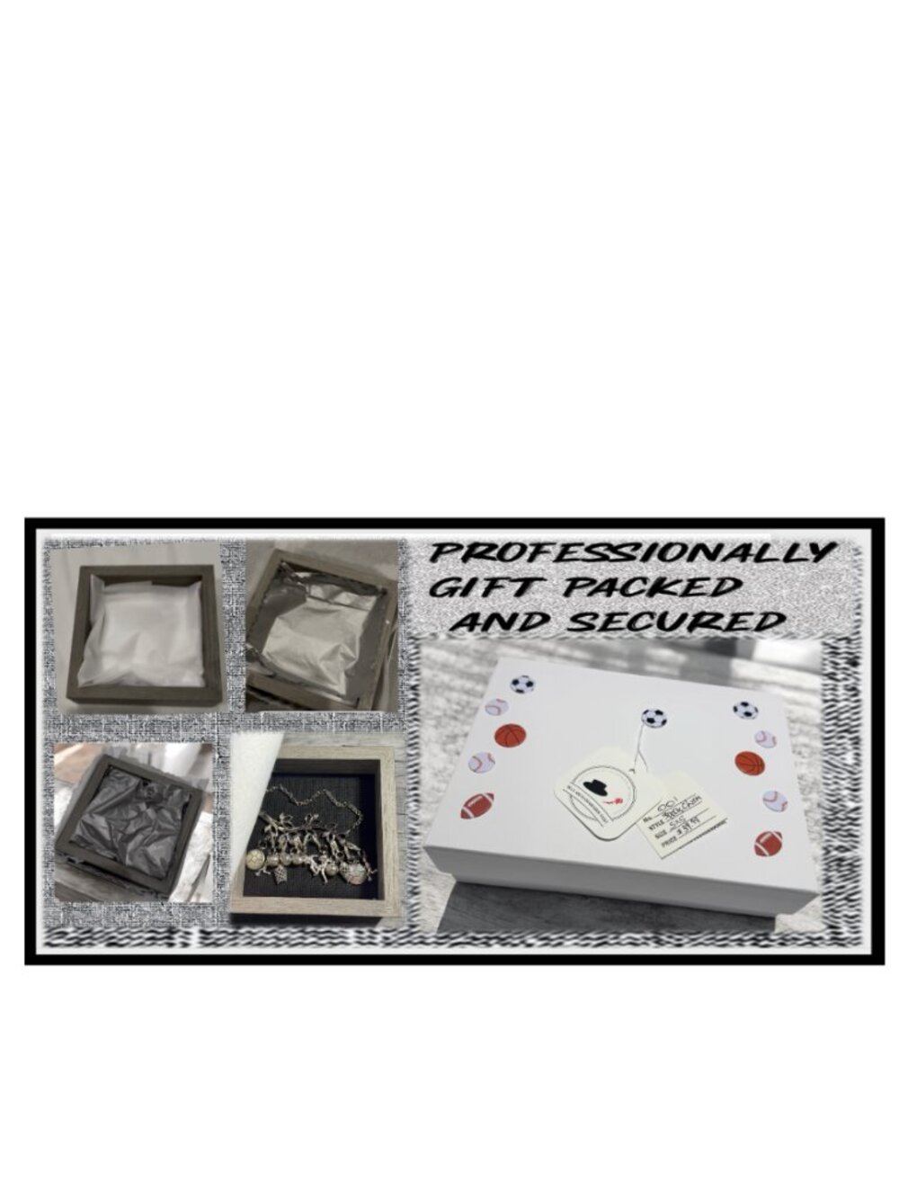 BellaRosaMariaBoutique™ - “Handmade Exclusive” Sports Charm Décor Shadow Box - Picture 11 of 12